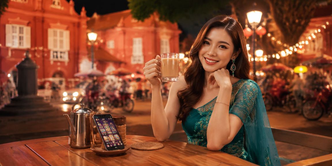 Pengguna Melaka mengakses kasino mudah alih pepsi777 dengan telefon pintar dalam suasana santai