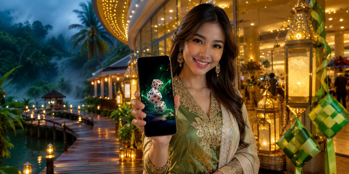 Suasana perayaan Hari Raya sambil menikmati permainan dan promosi di Sabah